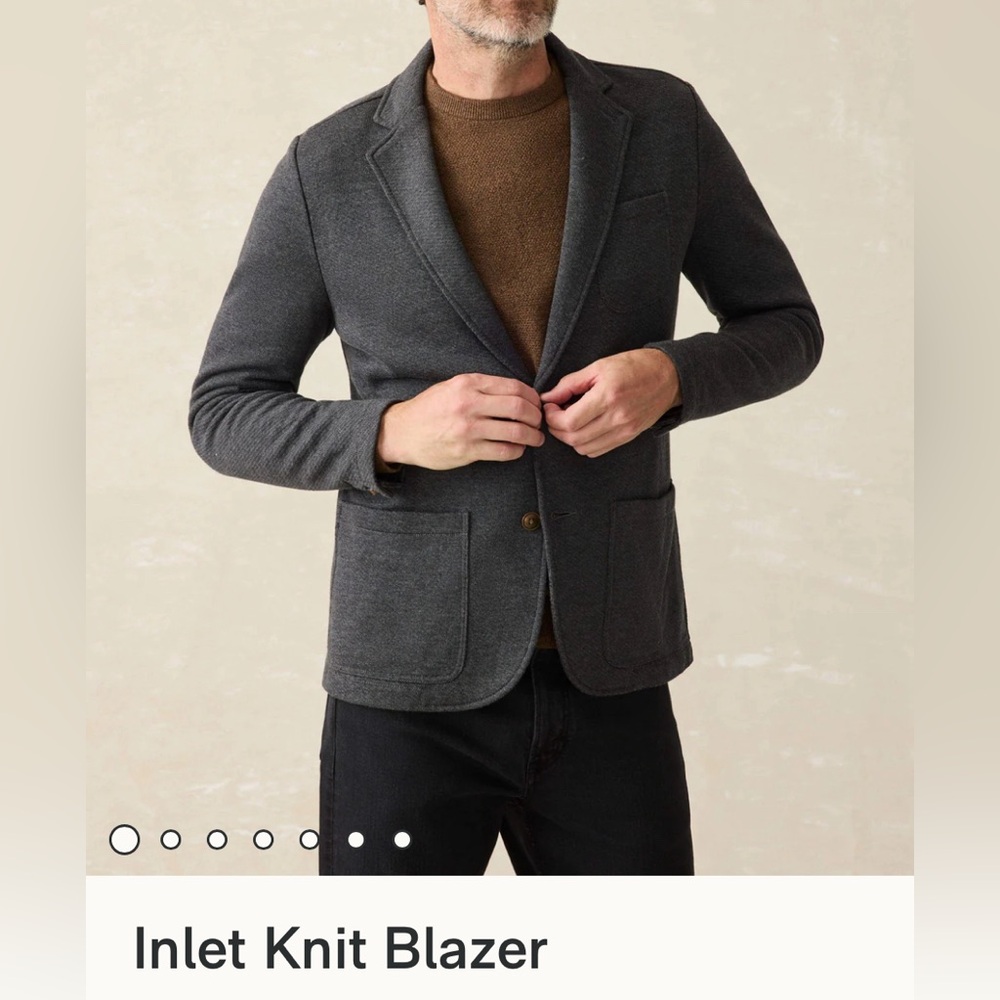 Faherty Inlet Blazer Size medium black sky melange used like new